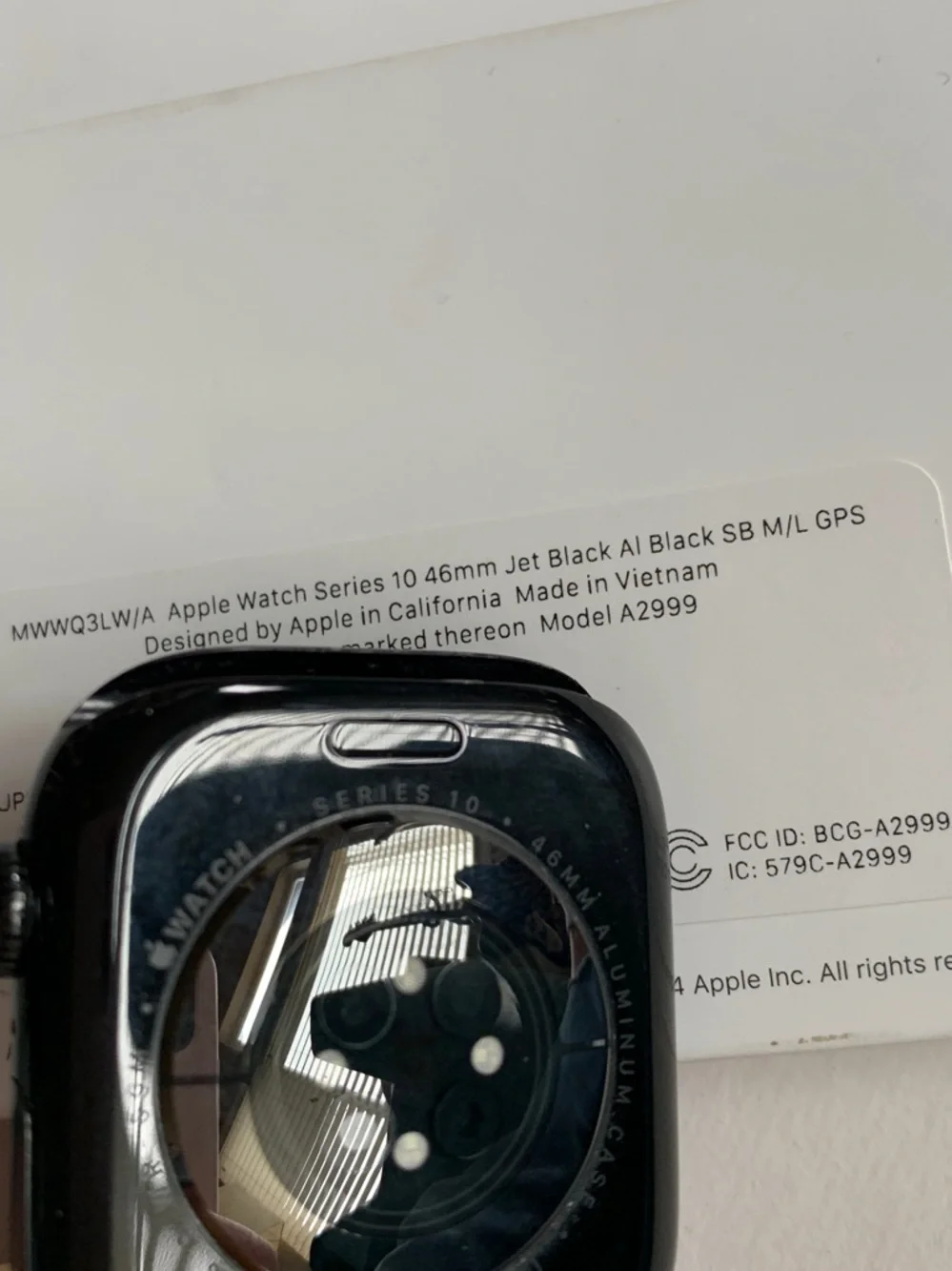 Like New Series 10 46mm Watch GPS New Charger & Band 99% Battery Health
